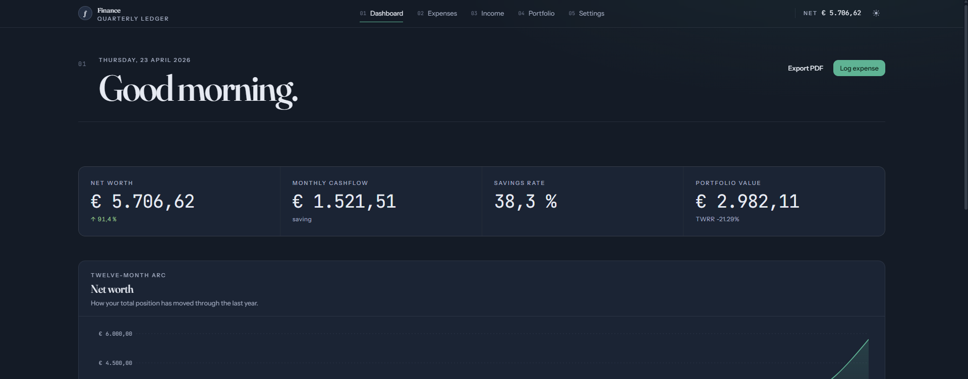 Finance Tracker preview